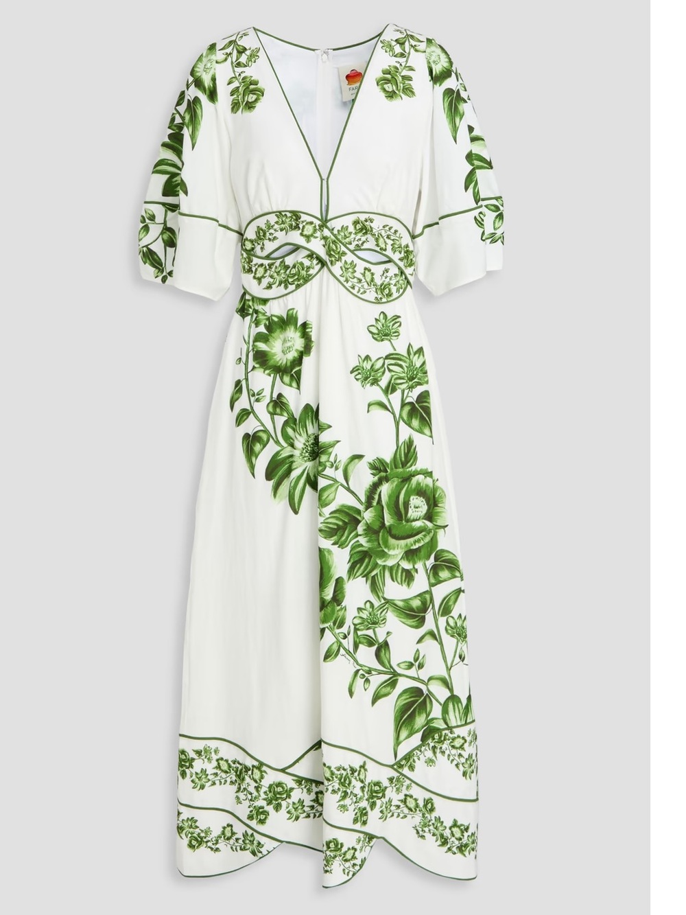 Farm Rio Floral Cascade Midi Dress - Picture 9 of 15